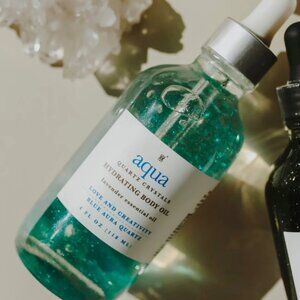Aqua Quartz Crystals Illuminating Hydrating Body Oil Sparkle and Glow - NEW